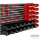 image 1 of Small parts organiser with 28 stacking boxes and tool holders | Black | black | 17 x 96 x 54 cm | 1