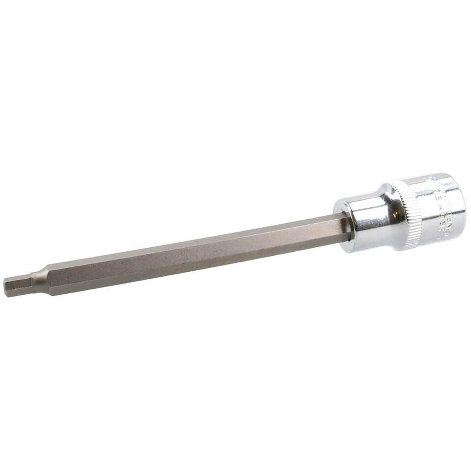 image 1 of 5mm Hex Allen Key Long Bit Internal Socket Metric 1/2" Drive 140mm Length Cr-V