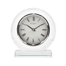 Widdop Gifts Round Glass Mantel Clock