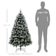 image 3 of HOMCOM 5ft Artificial Pine Christmas Tree with Pinecones, Steel Base