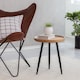 image 3 of Chervey Round Solid Mango Wood Side Table with Tri-Pin Legs Small