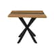 image 2 of Live Edge Collection Square River Dining Table - Glass - L90 x W90 x H78 cm - Brown Brown