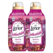Lenor | Outdoorable Crete Bougainvillea and Violet Fabric Conditioner 50 Wash | 50 Wash x 2 Bottles | 3100ml