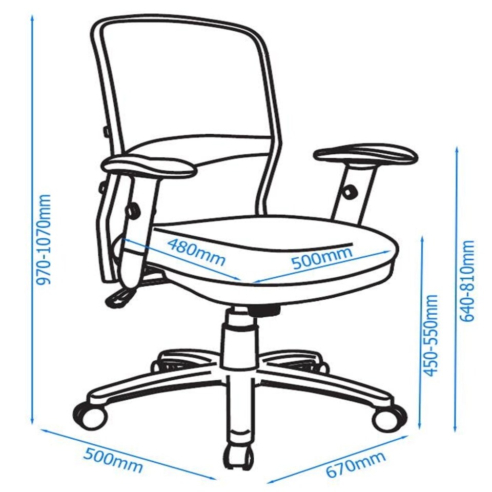 image 1 of Dakota office chair with black mesh back