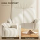 image 5 of HOMCOM Massage Reclining Chair with Adjustable Backrest, Cream White Cream