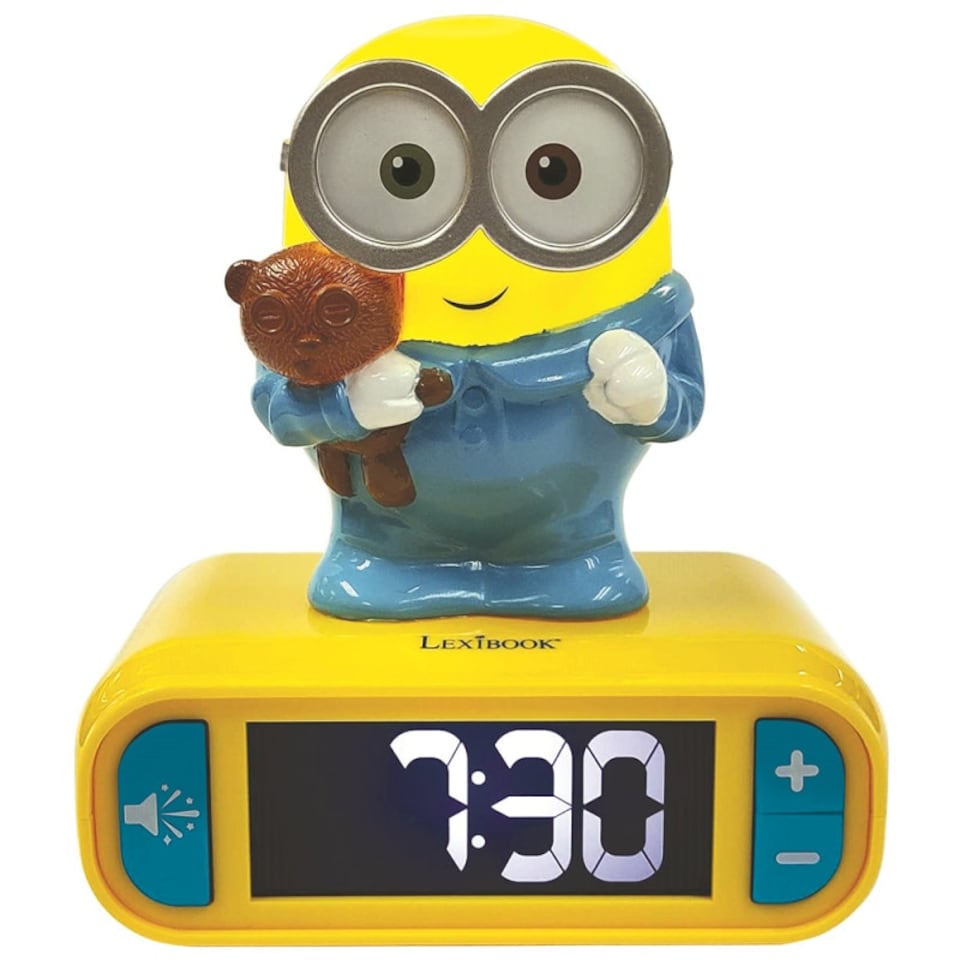 image 1 of Lexibook RL800DES 3D Minions Childrens Clock with Night Light