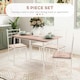 image 4 of HOMCOM 5 Piece Dining Table and Chairs Set, Space Saving Table