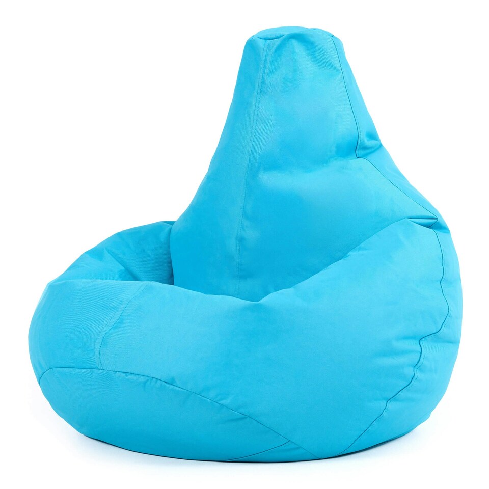 image 1 of icon Kids High Back Bean Bag Aqua Blue Indoor Outdoor Childrens Bean Bags Blue