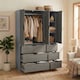 image 4 of RIGA 3 Door 6 Drawer Wardrobe | Grey | Grey & Cedar Grey | 10 x 44.5 x 79 | 1