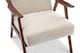 image 6 of Faux Leather Suede Cream Selma Accent Chair