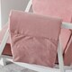 image 5 of Dursley Rocking Chair & Stool - Comfortable Rocking Chair With Padded Support, Suedette Fabric With Side Pockets & Compact Design (Blush Pink)