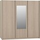 image 1 of Paris 3 Door Triple Mirrored Wardrobe