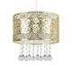 image 1 of ValueLights Enna Metal Gloss Gold Tiered Ceiling Pendant Droplets Shade and LED Bulb
