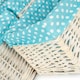 image 9 of Blue Spotty Lined Wicker Open Storage Basket Medium | Blue | Blue