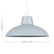 image 7 of ValueLights Civic Pair Silver Easy Fit Ceiling Pendant Shades and Bulb