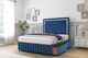 image 3 of Sloomy Boston Gold Navy Plush Divan Bed With Mattress 2 Drawers Left Side With 54" Floor Standing Headboard & 12" Matching Footboard 4'6 Double | Blue | Navy | Double | 1