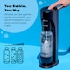 image 3 of Drinkmate OmniFizz Soda Maker, Sparkling Water Maker with x2 60L CO2 Canisters - Red