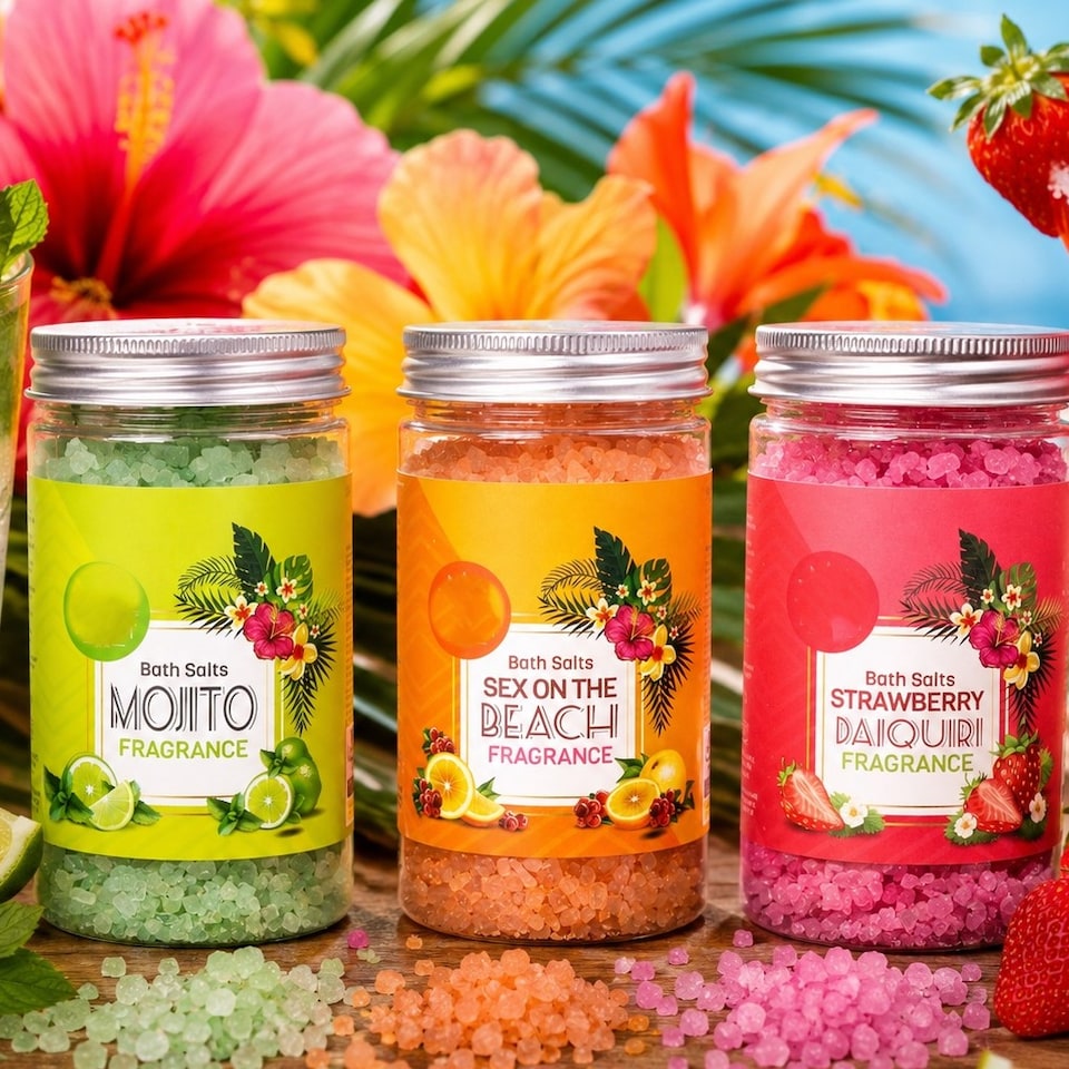 image 1 of 3 Cocktail Bath Salts Crystals Fruity Scent Mojito Strawberry Sex On Beach 320g