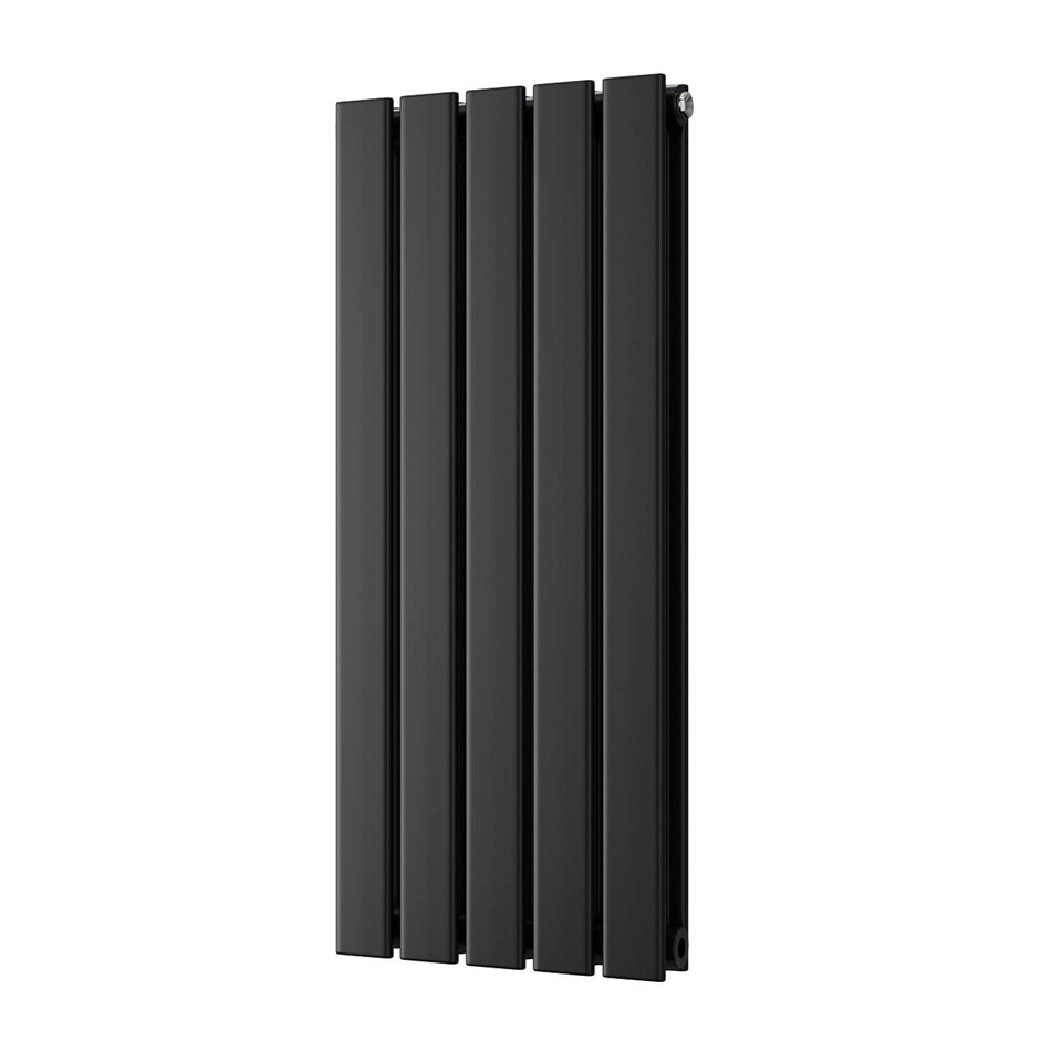 image 1 of Typhoon - Black Designer Radiator H800mm x W340mm Double Panel