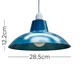image 7 of ValueLights Civic French Blue Ceiling Pendant Shade | Blue
