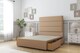 image 3 of Sloomy Texas Latte Dumfries Divan Bed With Mattress No Drawers With 26" Strutted Headboard 3' Single | Brown | Latte | Single | 1