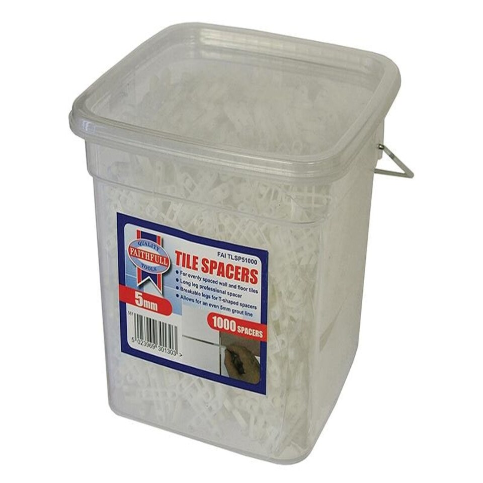 Faithfull Tile Spacer Long Leg 5Mm Tub Of 1000