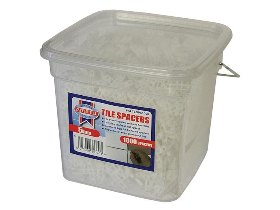 Faithfull Tile Spacer Long Leg 5Mm Tub Of 1000
