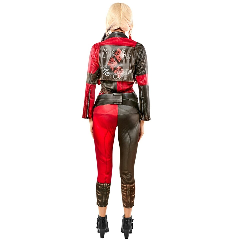 image 1 of Suicide Squad 2 Unisex Adult Harley Quinn Costume - Red/Black - S S
