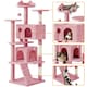 image 4 of Yaheetech 177 cm Cat Tree Tower with Condos and Scratching Posts Pink