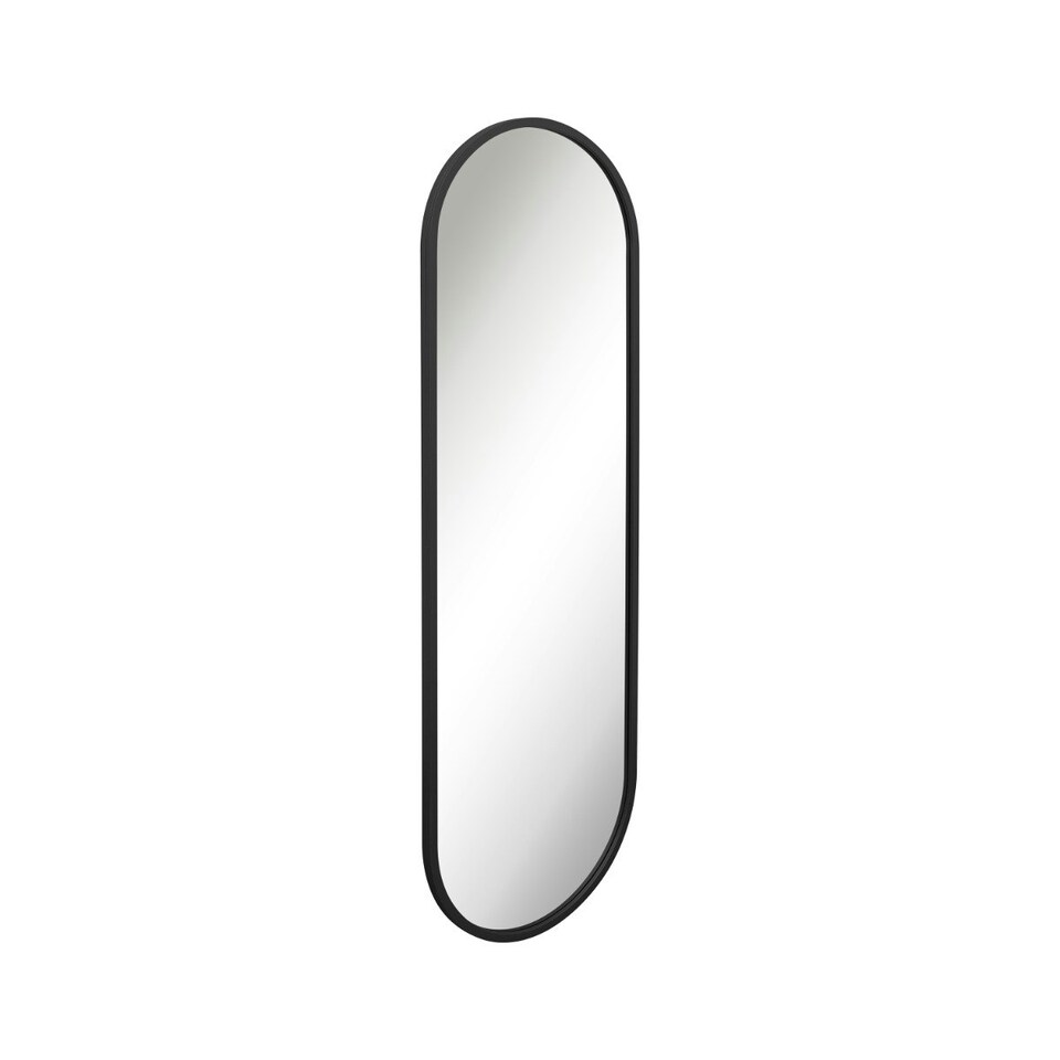 image 1 of The Vultus - New Black Metal Framed Double Arched Garden Wall Mirror 71" X 24" (180CM X 60CM) Suitable for Outside and Inside Black