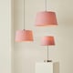 image 6 of ValueLights Aspen Small Blush Tapered Ceiling Lamp Shade Pink