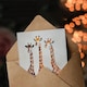 image 3 of Greeting Card Group of Giraffes Bright Watercolour Safari Birthday