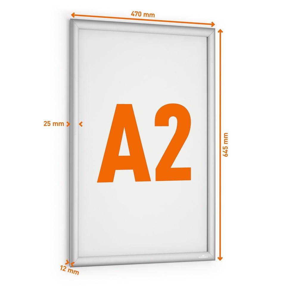 image 1 of Durable Outdoor Snap Frame Weatherproof Poster Holder Notice Board | A2 Silver