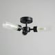 image 4 of BHS Kier Semi Flush Bathroom Ceiling Light, Black Black | Black
