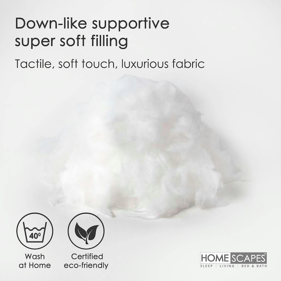 image 1 of Homescapes Luxury Super Microfibre Cushion Pad Insert Inner 80 x 80 cm (32 x 32 inches) - Pack of 4 | White | 80 x 80 cm (32 x 32")