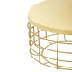image 3 of Interiors by Premier Gold Finish Side Table With Caged Base, Open Frame Design Bedside Table, Accent Side Table for Living Room Gold