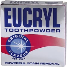 Eucryl Original Flavour Toothpowder, Tooth Whitening Powder, Powerful Stain Remover, For Tobacco, Tea, Coffee & Wine Stains, Unique Polishing Action, 1 x 50g