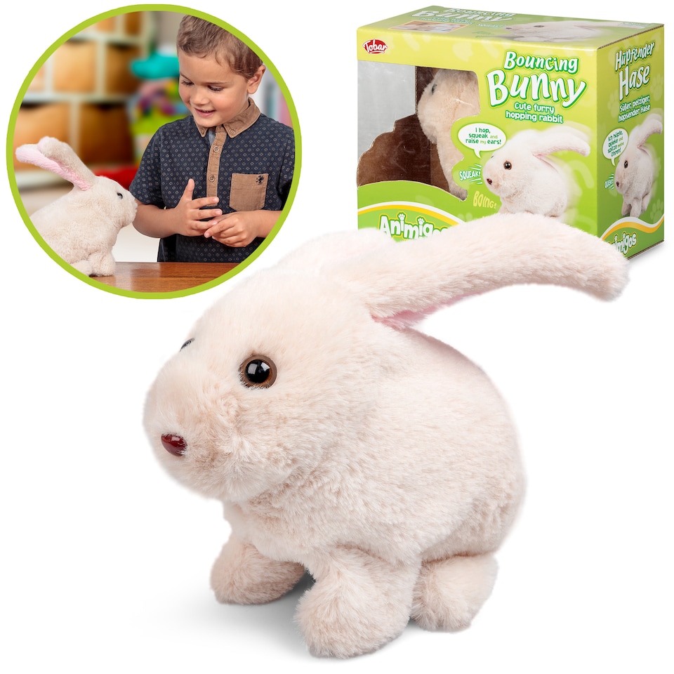 image 1 of Bouncing Bunny Rabbit – Soft Plush Toy with Fun Hopping Action
