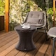 image 2 of Outsunny Rattan Ice Bucket Activity Bar Cooler Table Beer Patio