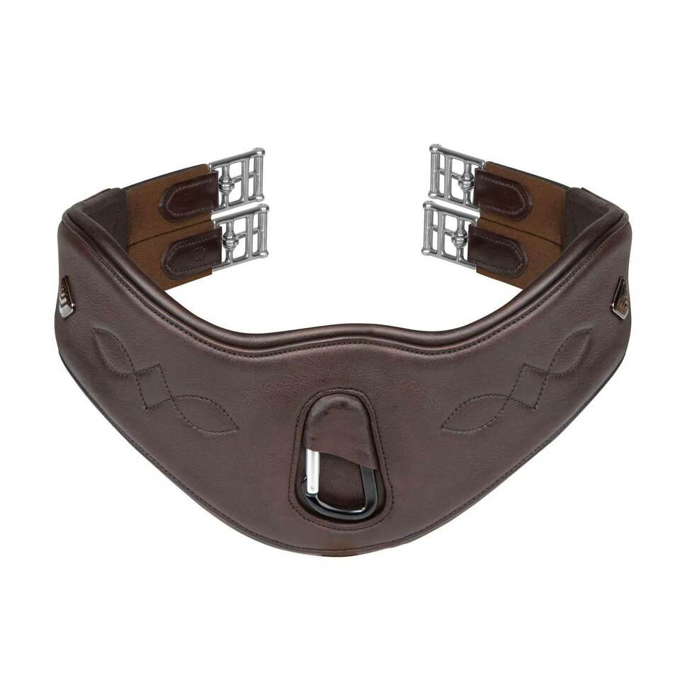 Velociti Lusso Leather Anatomical Horse Girth - Havana - 48in