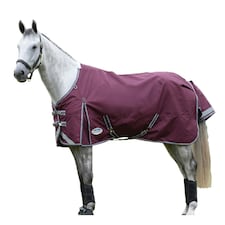 Weatherbeeta Comfitec Plus Dynamic II Standard-Neck Medium Lightweight Horse Turnout Rug - Maroon/Grey/White - 6´ 5"