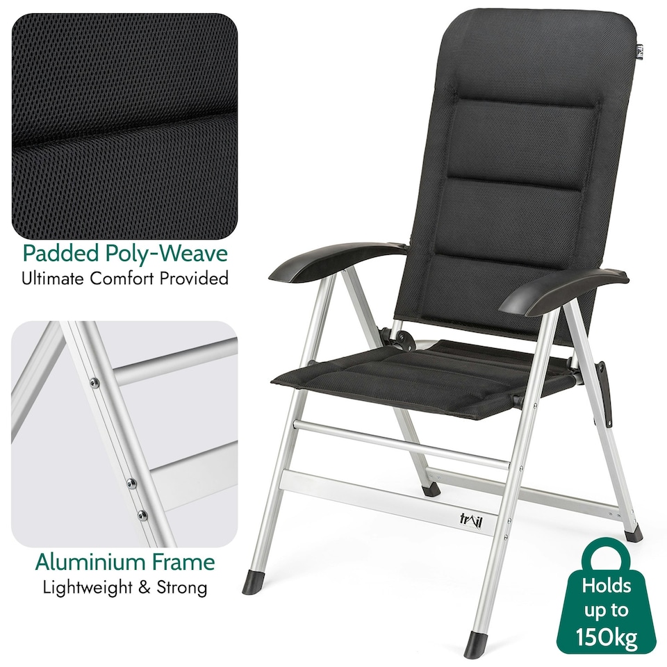 image 1 of Mesh Reclining Camping Chair