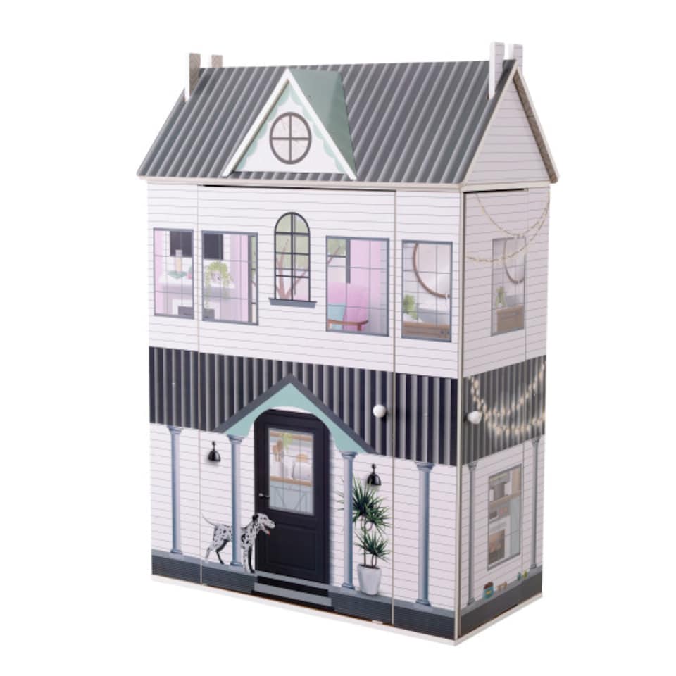 image 1 of Teamson Kids Wooden Dreamland Doll House for 12" Dolls, Dollhouse