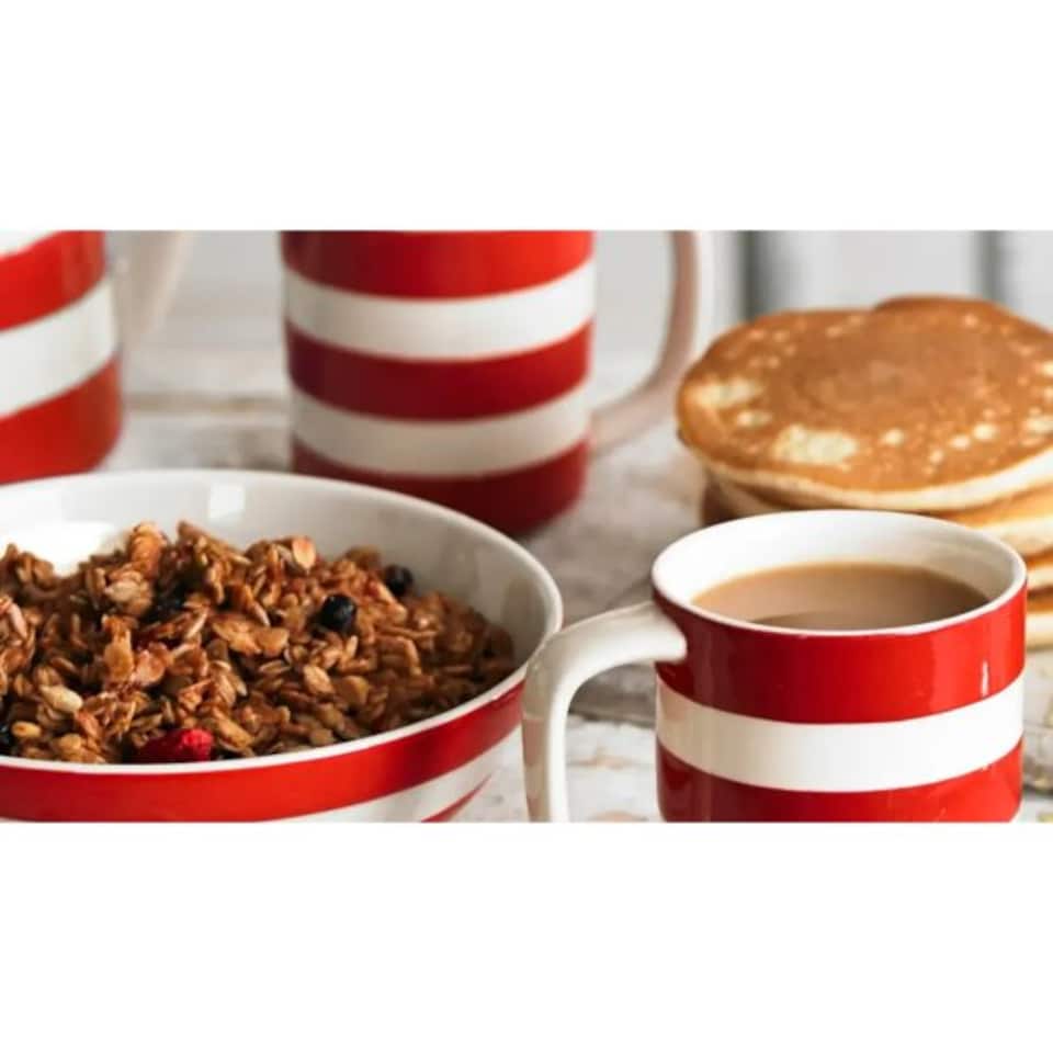image 1 of Breakfast Bowl: 1 x 17cm Cereal Bowl Cornishware Red, Ceramic