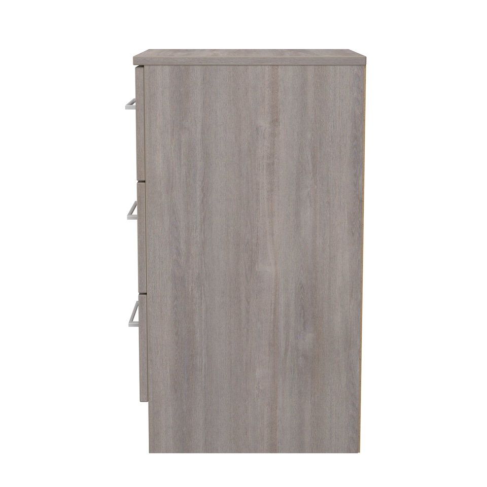 image 1 of Gloucester 3 Drawer Bedside Cabinet in Grey Oak (Ready Assembled) | Grey | Grey Oak
