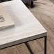 image 4 of Barossa Coffee Table with Travertine Rough Paper Top & Black Powder Steel Base 110x55x45cm