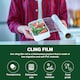 image 7 of ECONX 1 Roll Catering Cling Film Wrap 450mm x 300m Premium Kitchen Food Wrapping Roll