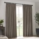 image 5 of Heavy Chenille Blackout Pencil Pleat Curtain Pair | Grey | Greige | 2