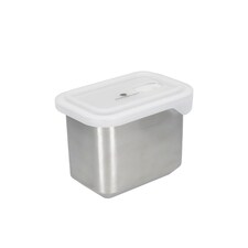 MasterClass Food Container with Lid 1-Litre Stainless Steel Microwave Safe