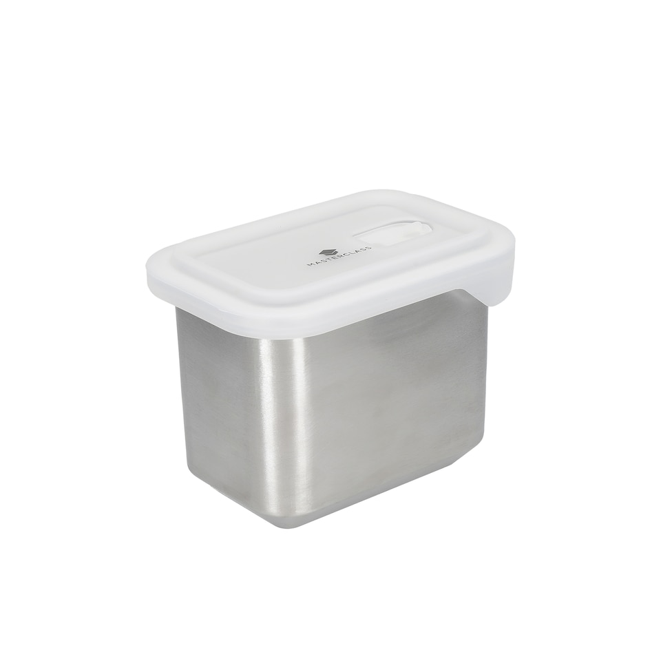 image 1 of MasterClass Food Container with Lid 1-Litre Stainless Steel Microwave Safe